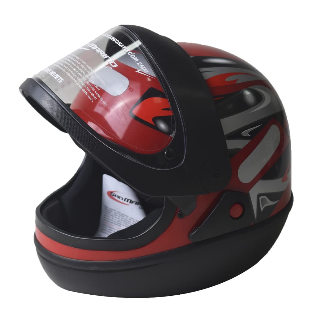 Capacete Para Moto San Marino Samarino Grafic Original Vermelho - Entrega Rápida