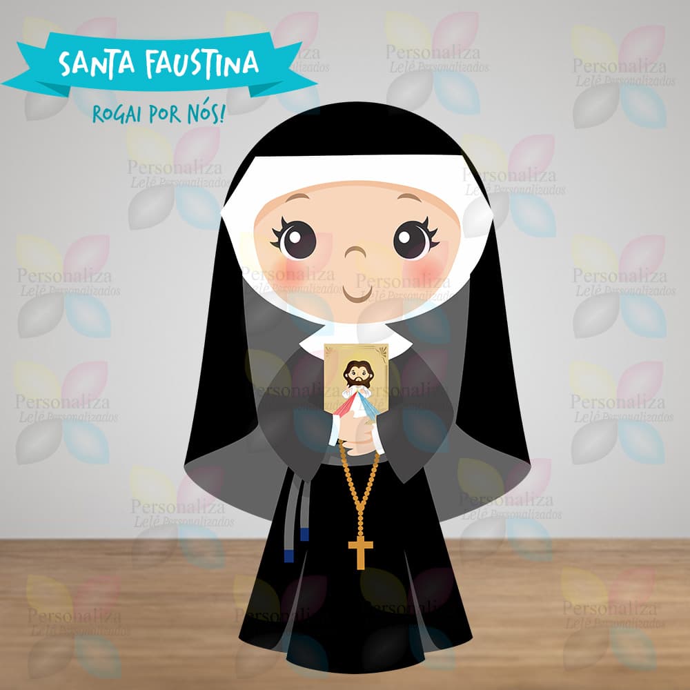 Almofada Naninha Santa Faustina