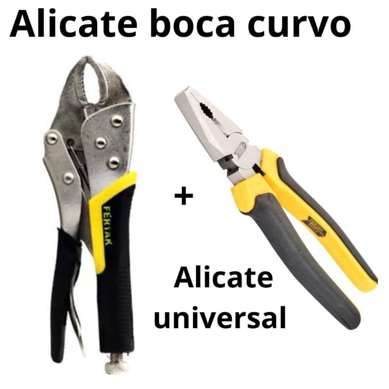KIT ALICATE BOCA CURVO E ALICATE UNIVERSAL