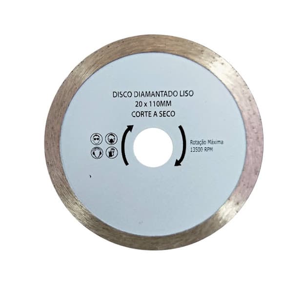 Disco De Corte Diamantado Liso Corte Seco 20x110mm Slim Cut
