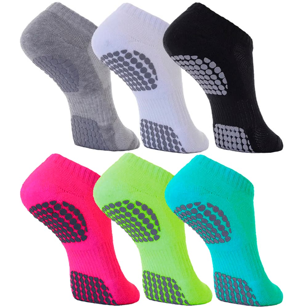 Kit 3 Pares Meias Sapatilha Antiderrapante Adulto Feminino Original Dorbe Pilates Hidroginástica Yoga