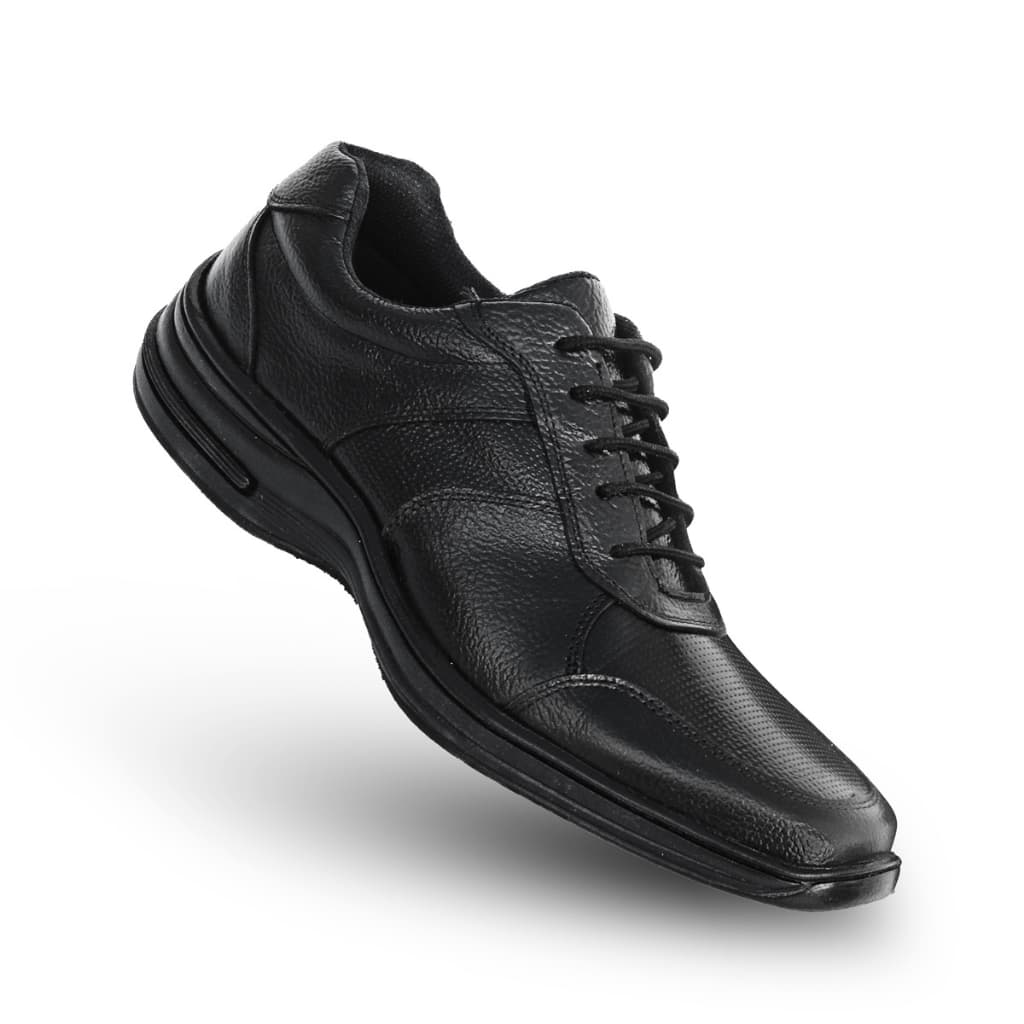 Sapato Social Masculino Comfort Couro Legitimo 5090 Amarrar Ortopédico