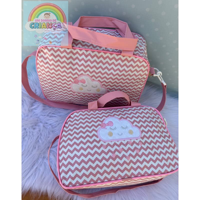 Kit Bolsa Para Saída Maternidade Rosa ou Azul na Promoção