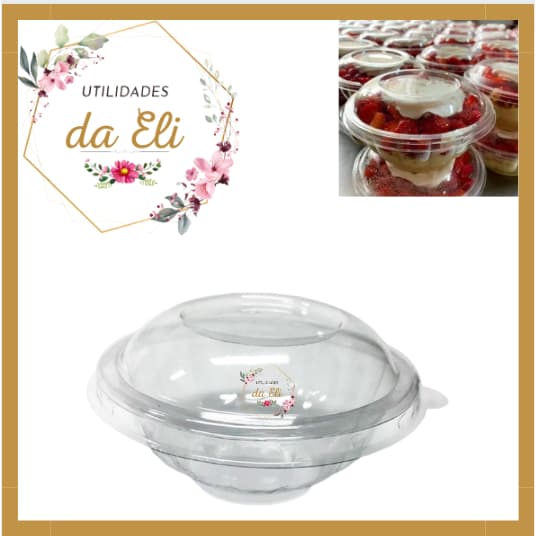 Embalagem com tampa sobremesa para Mousse 250 ml c/25unidades
