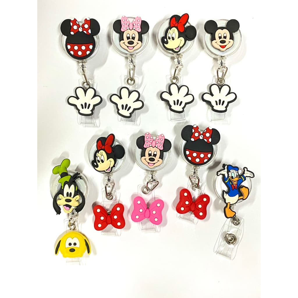 Roller clip - Porta Cracha Retrátil de personagem - Minnie e Mickey