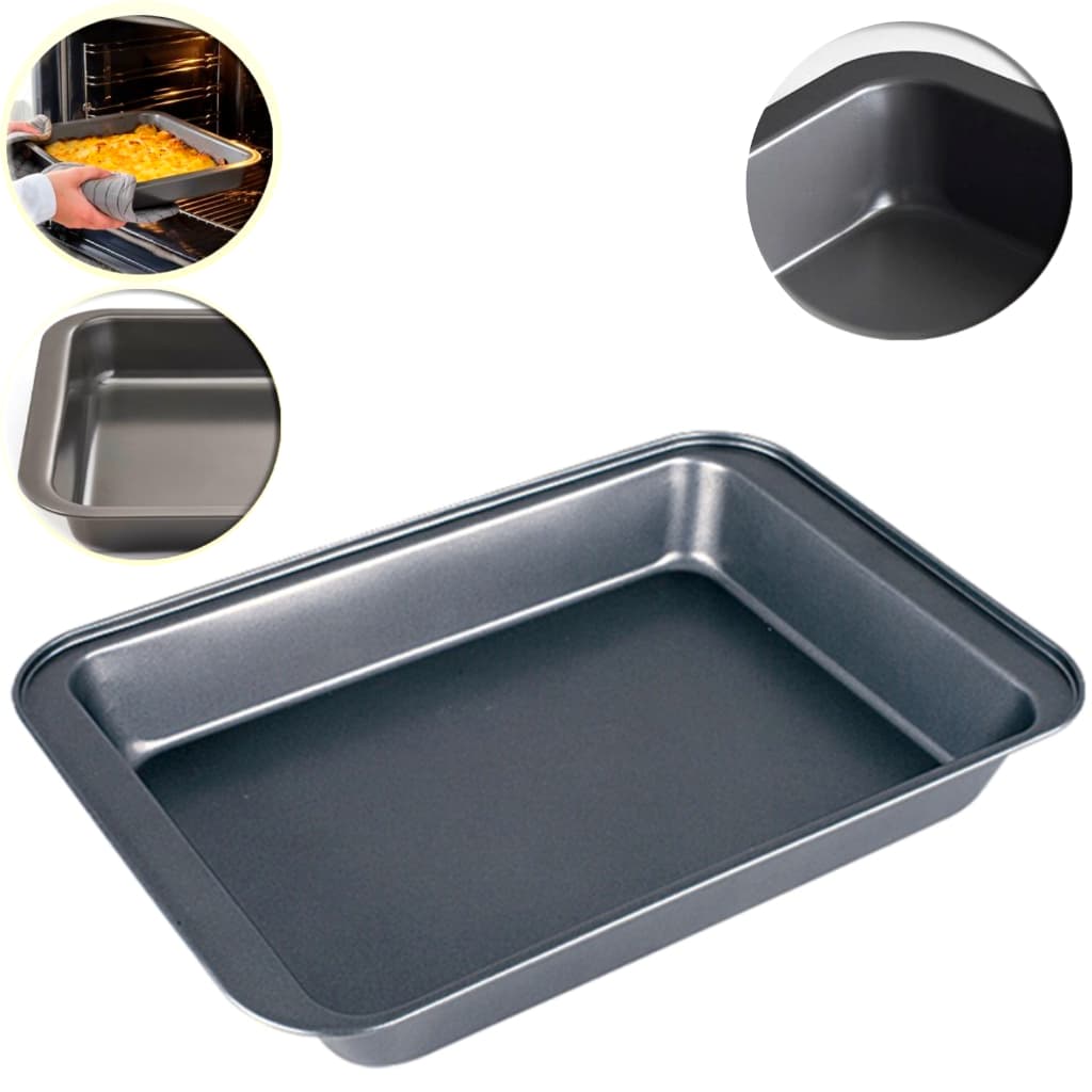 Forma Assadeira de bolo Antiaderente Teflon Retangular