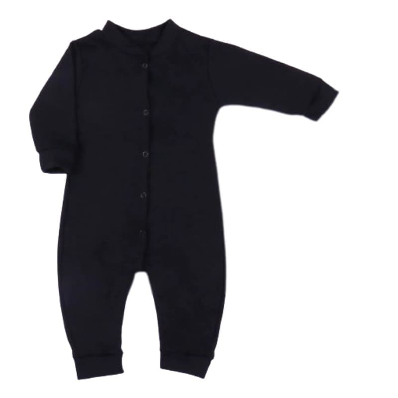Macacão Preto Para Bebe Unissex Menino Menina 100% Algodão Com Touca Pretinho Básico