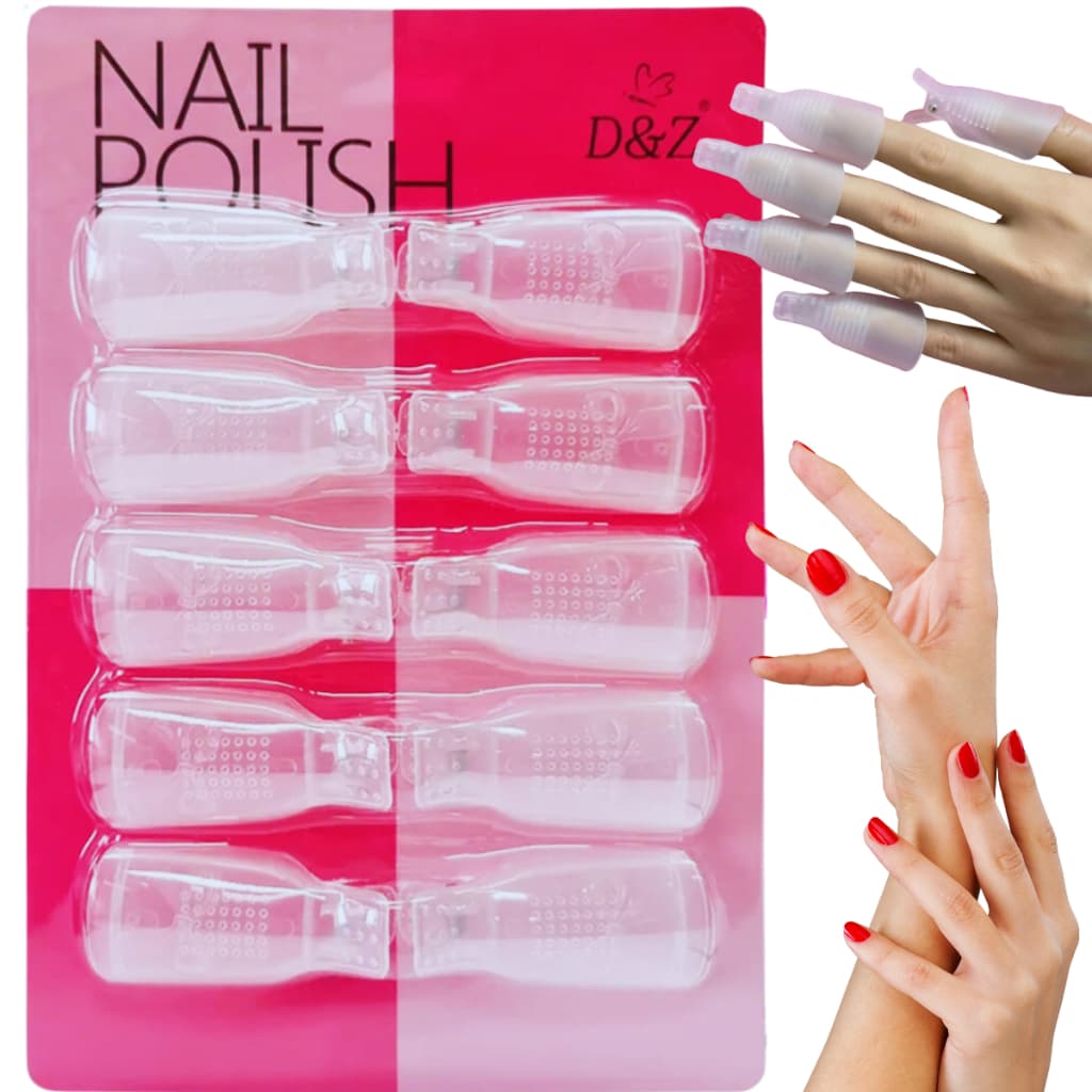 Kit 10 Dedeira D&Z Removedor Para Unhas Remoção De Gel Softgel Acrigel Fibra