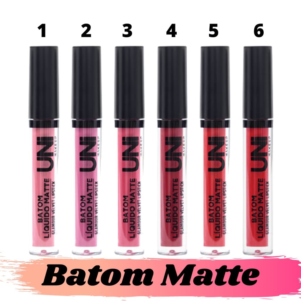 Batom Líquido Matte Glamour Velvet Lipstick Longa Duração- Uni makeup