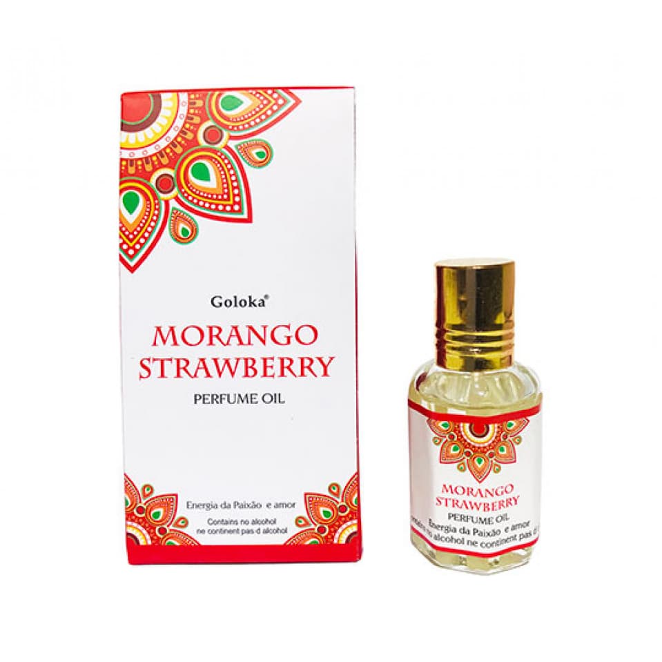 Morango -  Óleo Perfumado Indiano Goloka (10ml)