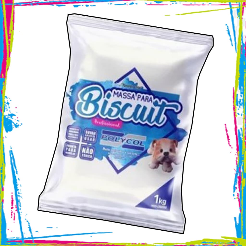 Massa para Biscuit Polycol Super Branca 1kg