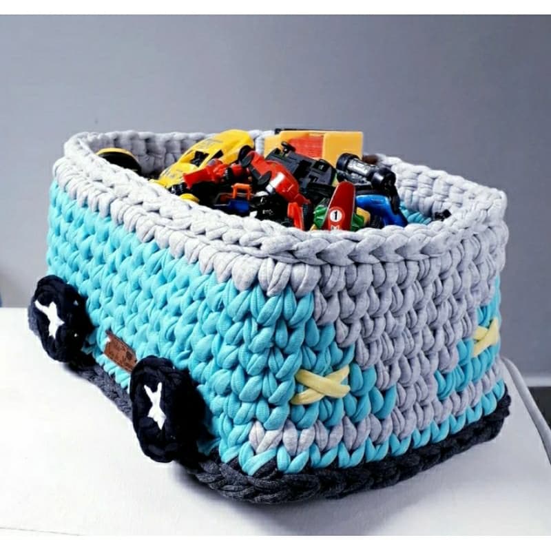 Cesto organizador/ cesto decorativo/ cesto carrinho/ decoração montessoriana/ cesto de carro