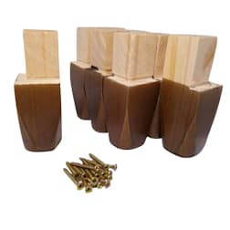 Pés De Madeira Para Guarda Roupa Cômoda e Armário (Pés + Parafusos)