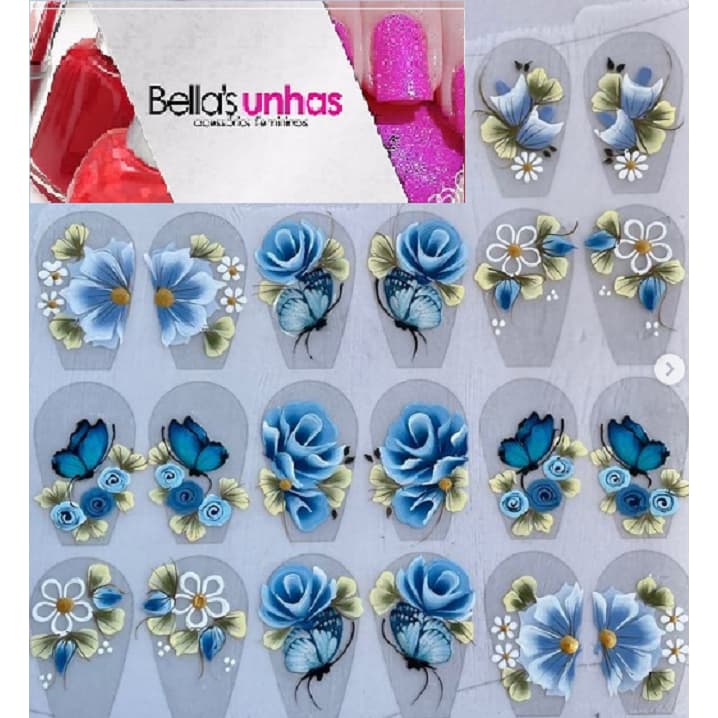 60 adesivos unhas artesanais pedrarias jóias unha strass cartelão