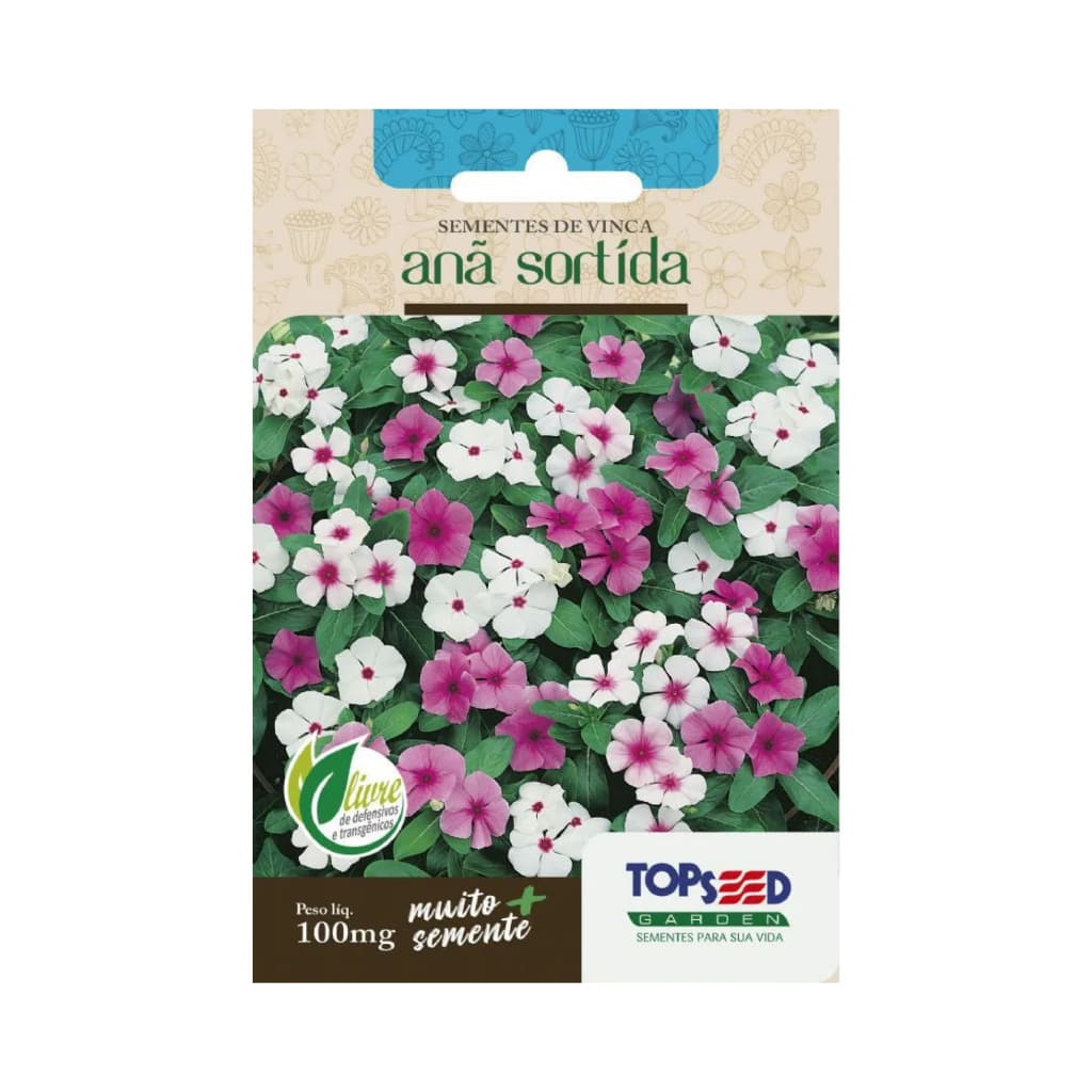 SEMENTES DE VÍNCA ANÂ SORTIDAS - SEMENTES DE FLOR BOA NOITE - VINCA ANA