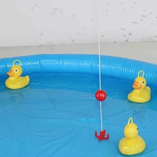 Brinquedo Pescaria Pesca Peixe Pega Pato Com Vara 4 Patos