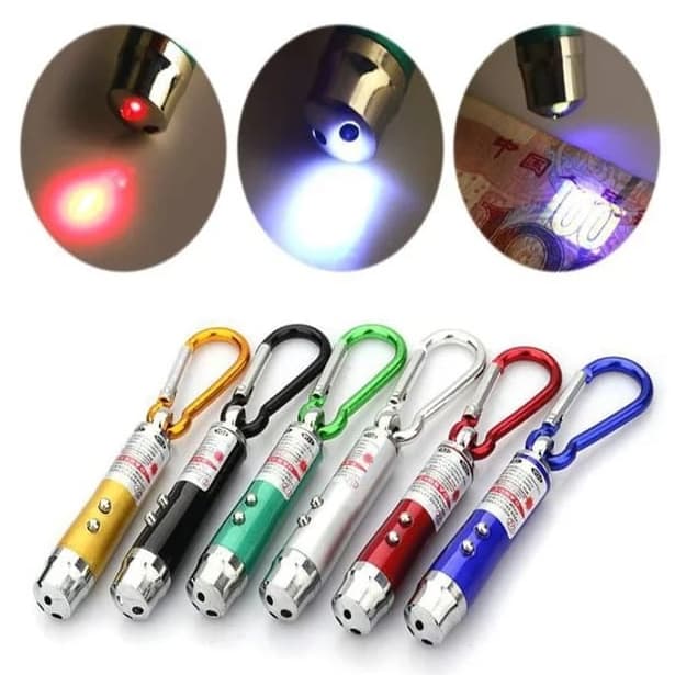 Mini lanterna laser 3 In 1 LED/UV/Laserpoint - 910200