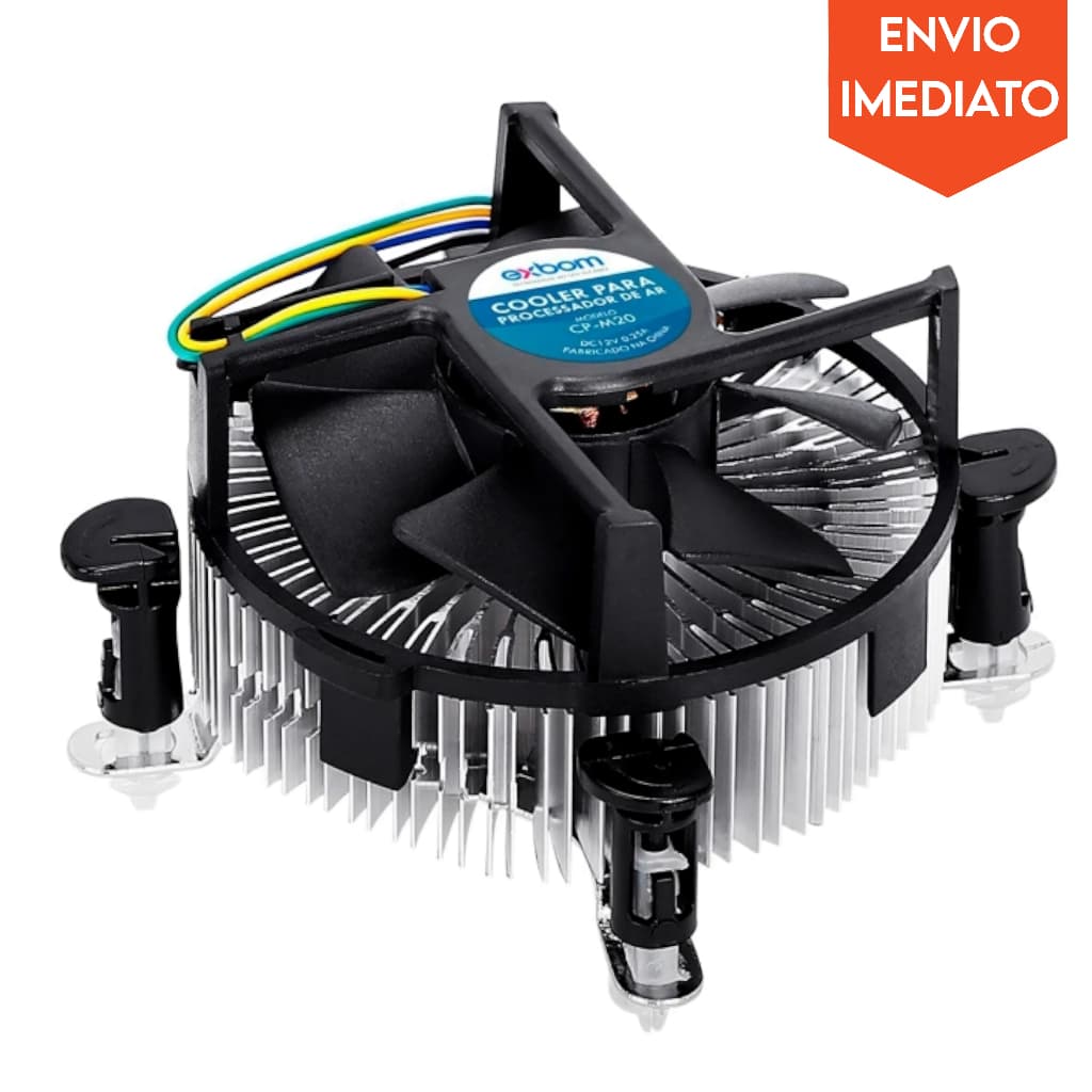 Air Cooler para Processador Intel LGA 775/115X/1366/1200/1700 - Exbom CP-M20