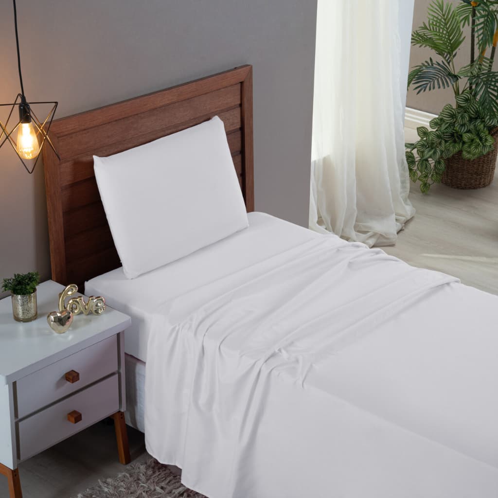JOGO DE LENÇOL PARA CAMA SOLTEIRO 3 PEÇAS MICROPERCAL 400 FIOS COM ELASTICO CAMA BOX