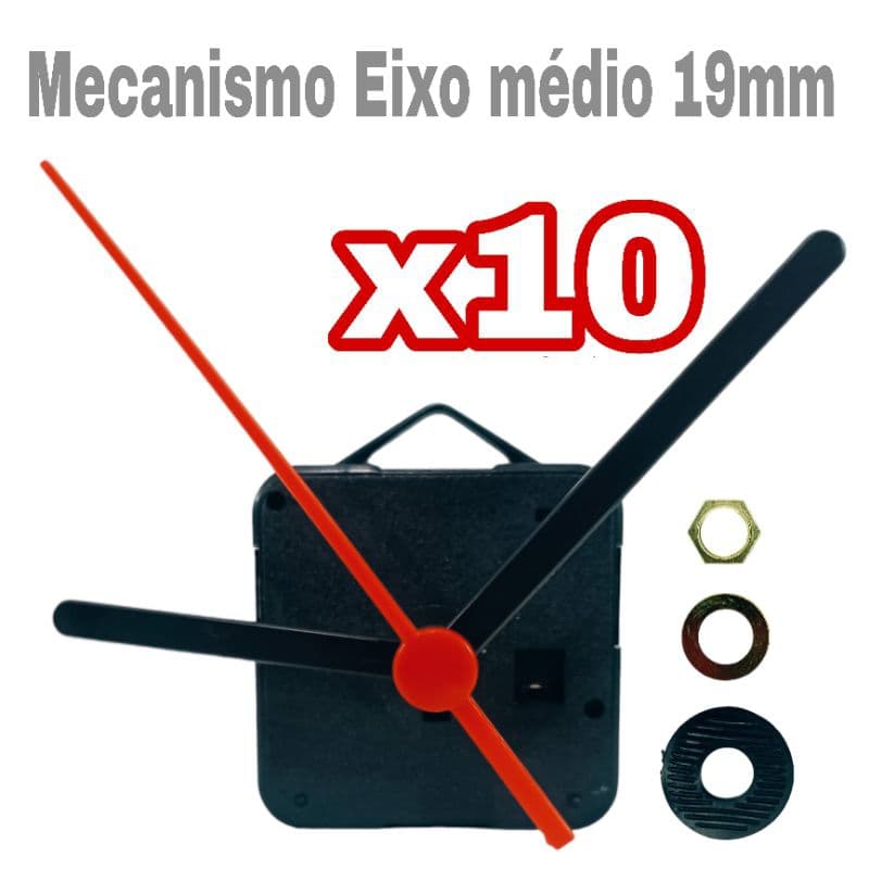 10 Peças Para Relógio De Parede Grande Pilha Quartz 19mm