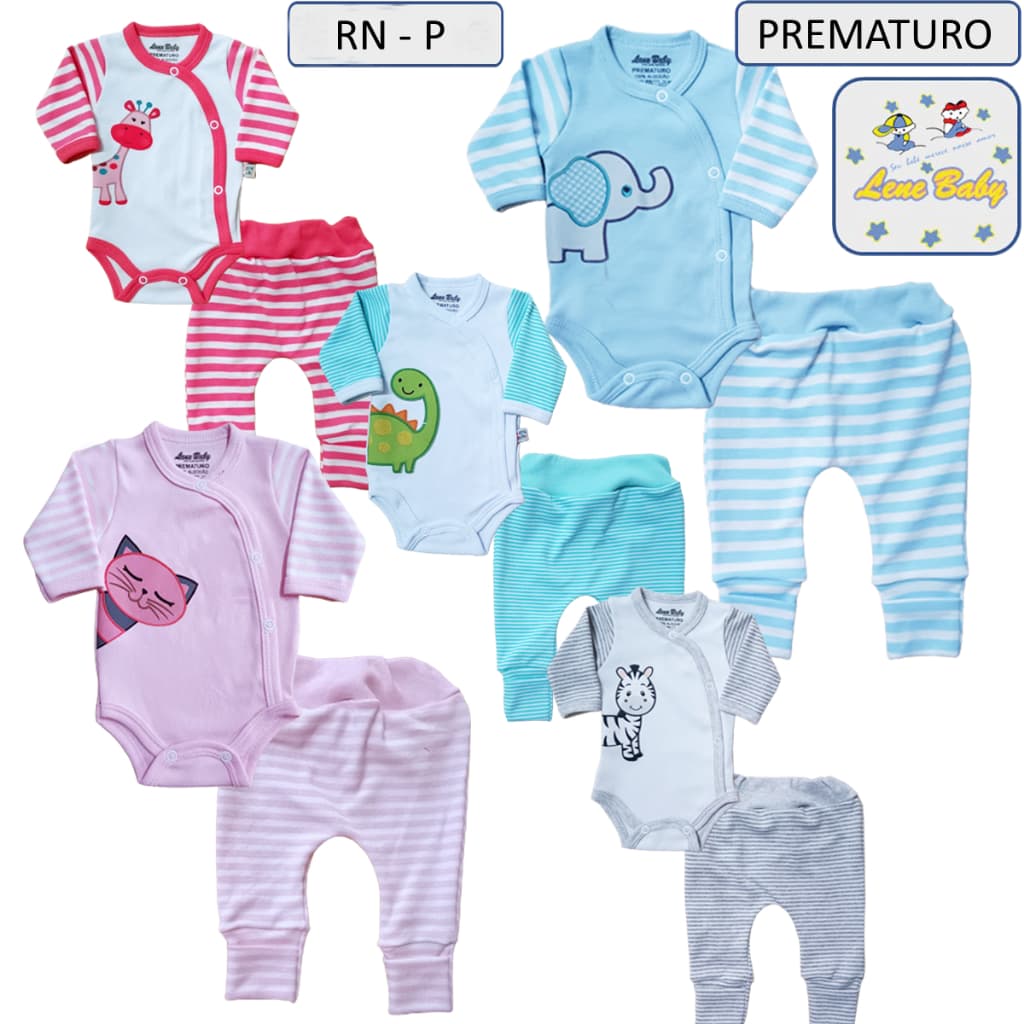 Conjunto Body Manga Longa com Aplicação e Culote Com Pé Reversivel Lene Baby