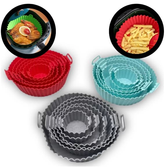 Kit Com 6 Unidades De Forma De Silicone Para Air Fryer
