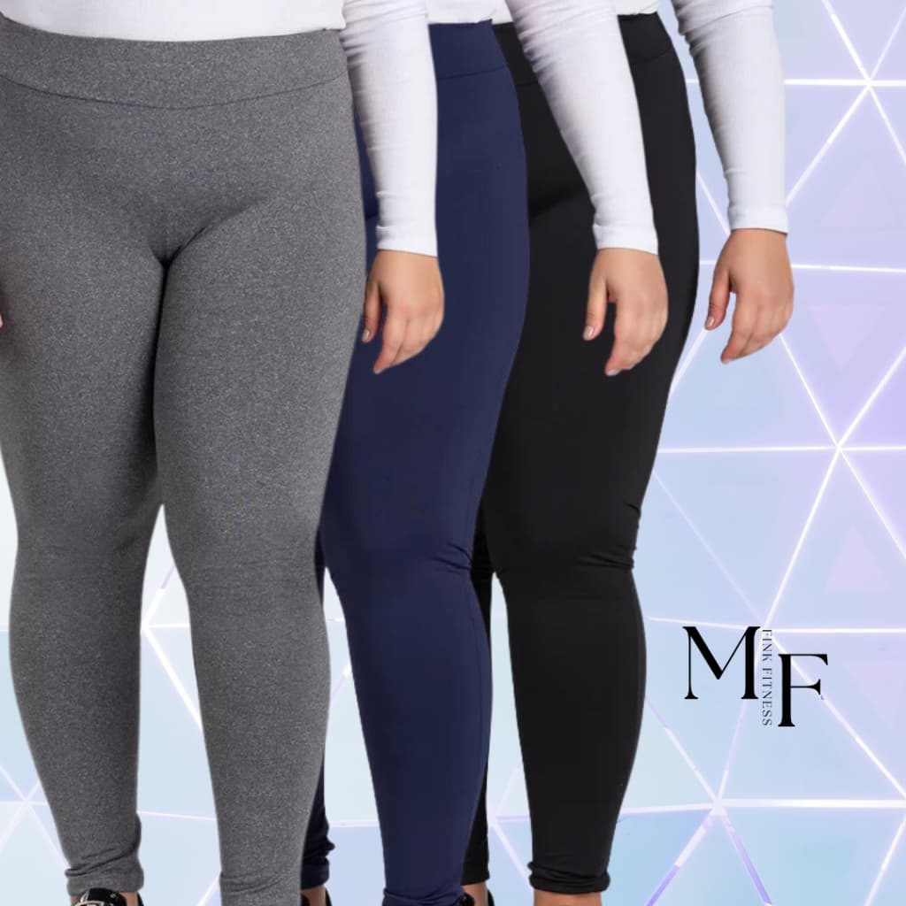 Kit C/3 Legging Plus Size Peluciada Calça Flanelada Por Dentro