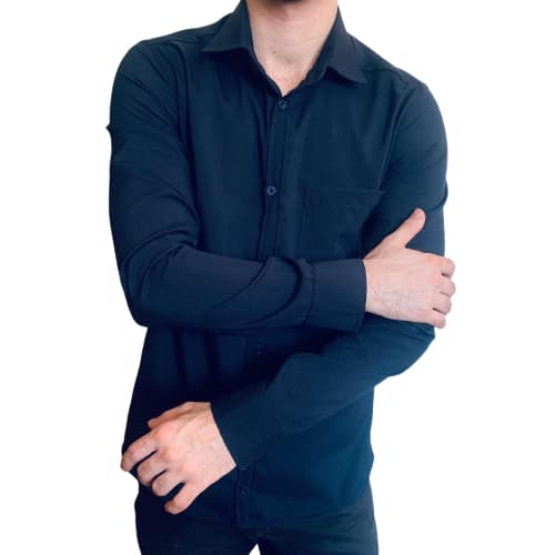 Camisa Social Masculina Manga Longa Microfibra Masculina Não amassa