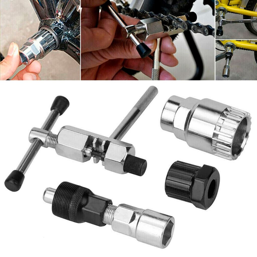 Kit Chave Bike Corrente Extrator Pedivela Movimento Central Roda Livre R-21