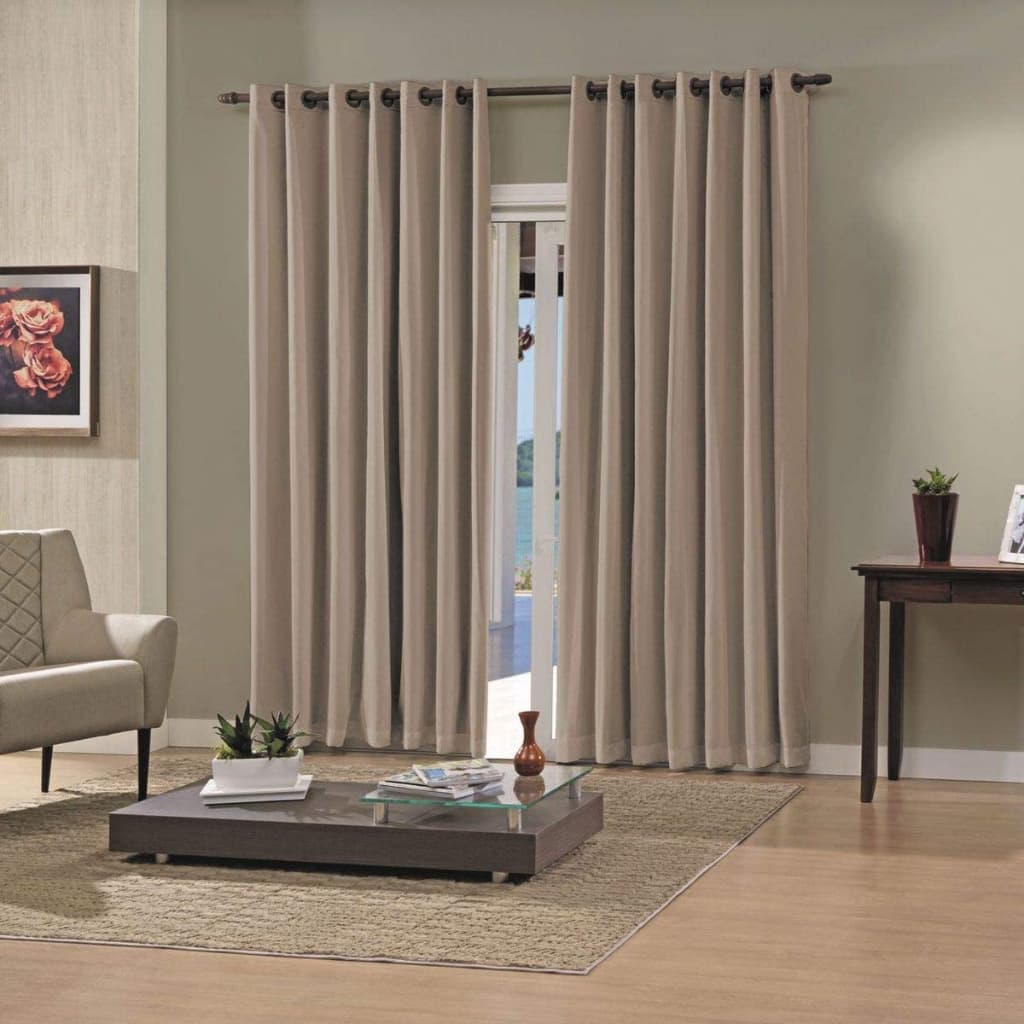 Cortina Voil Gaze de Linho com Blackout 8,00 x 2,70 mts para Sala ou Quarto Escritorio Otima para Decoração