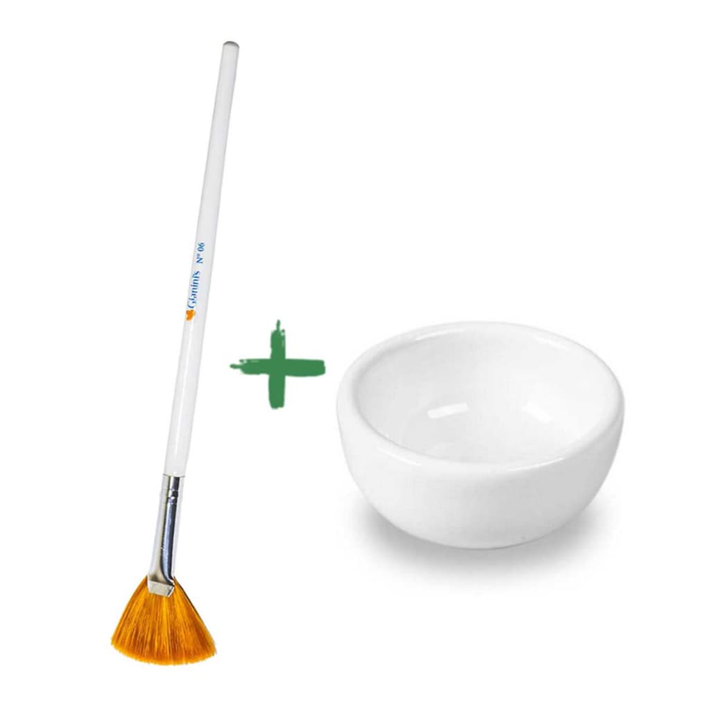Kit Pincel Peeling Ácidos Máscara Facial e Cubeta Porcelana Estética