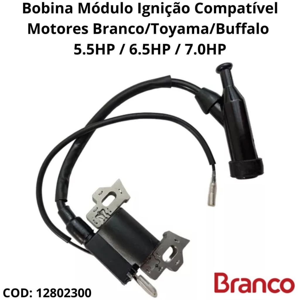 Bobina Módulo Ignição Compatível Motores Branco/Toyama/Buffalo 5.5HP / 6.5HP / 7.0HP