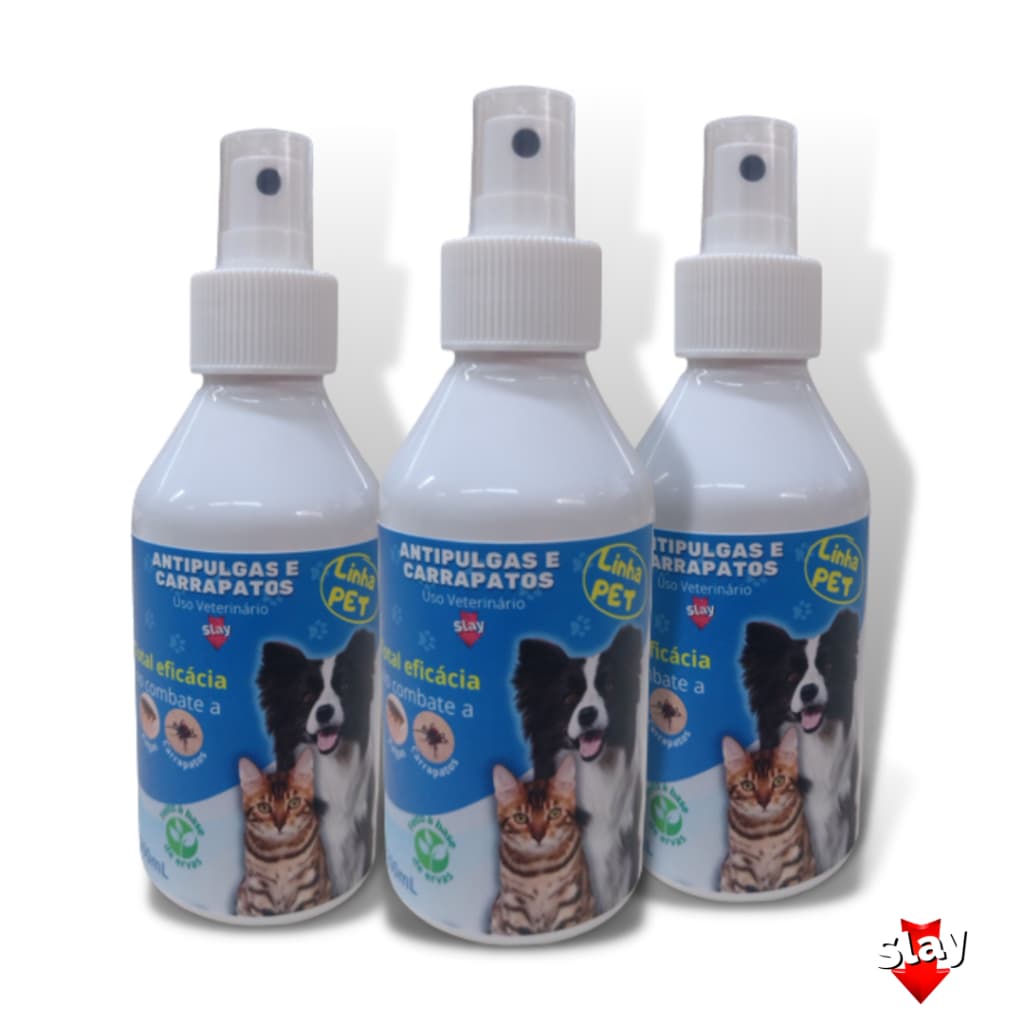 KIT C/3 SLAYPET - Mata Pulgas e Carrapatos - 200mL cada