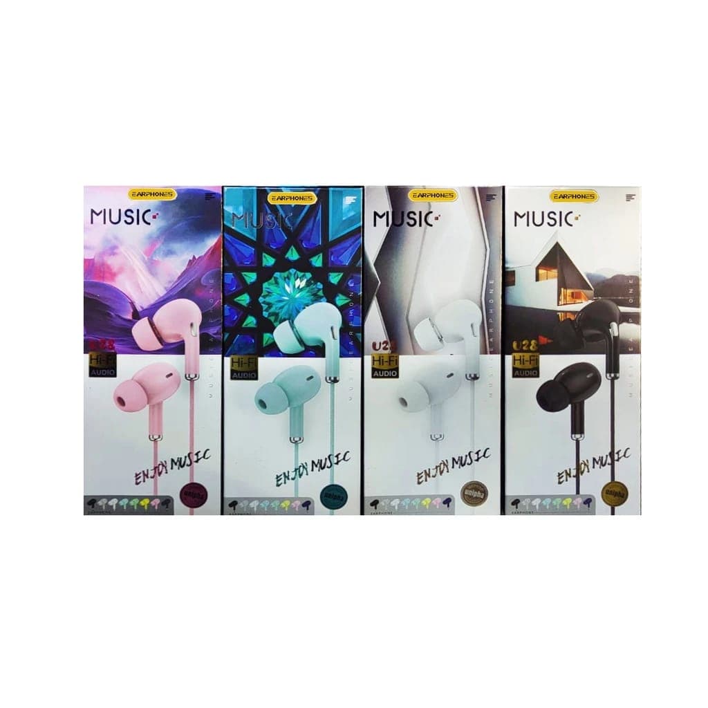 Fone de Ouvido Music Ear Phone u28 Colorido