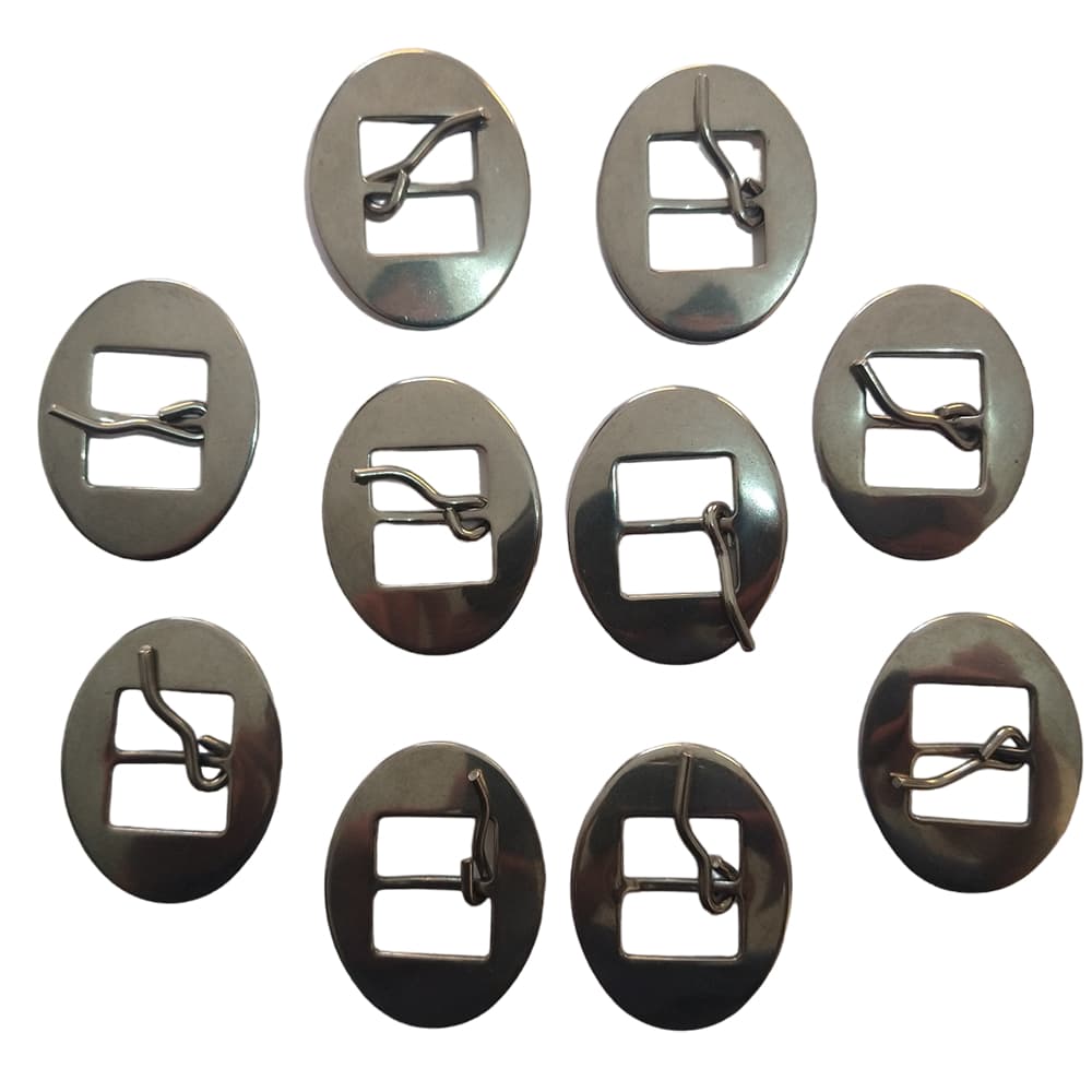 Kit 10 Fivelas Oval Inox 16mm Para Arreatas Em Geral