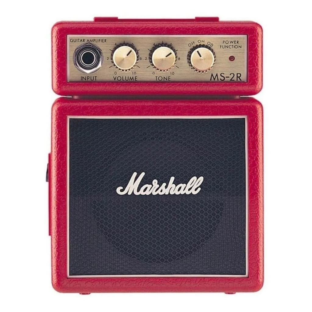 Amplificador Marshall Micro Amp Ms-2 Transistor Para Guitarra De 1w vermelha