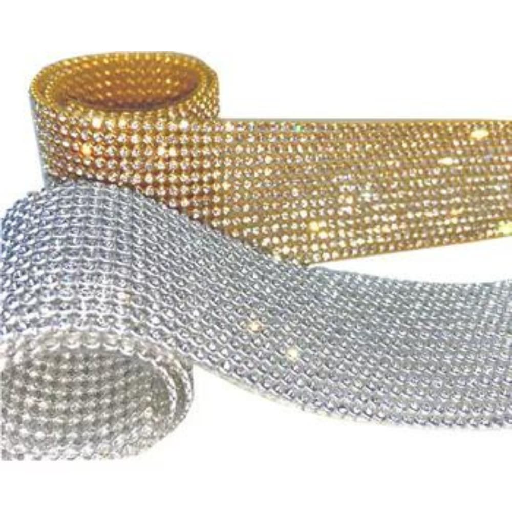Manta de Strass Brilho Dourada Prata Original Para Artesanato Chinelo Fio Brilhante Termocolante Adesivo Cola Strass