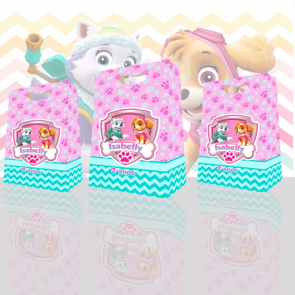 Sacolinhas Surpresa Skye E Everest Pat Canina Personalizadas