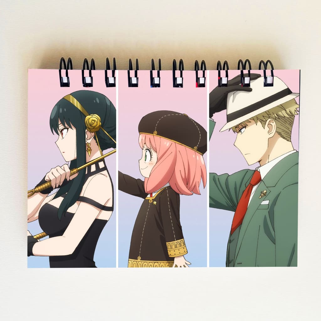 Sketchbook Caderno Spy X Family Desenho Aquarela A6 ou A5 Anime Anya Forger 90g ou 240g Flexível