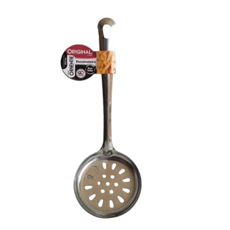 Escumadeira De Aço Inox Original Line Reforçado Com Cabo Grosso 25,0cm Gourmet Premium Multiuso Universal