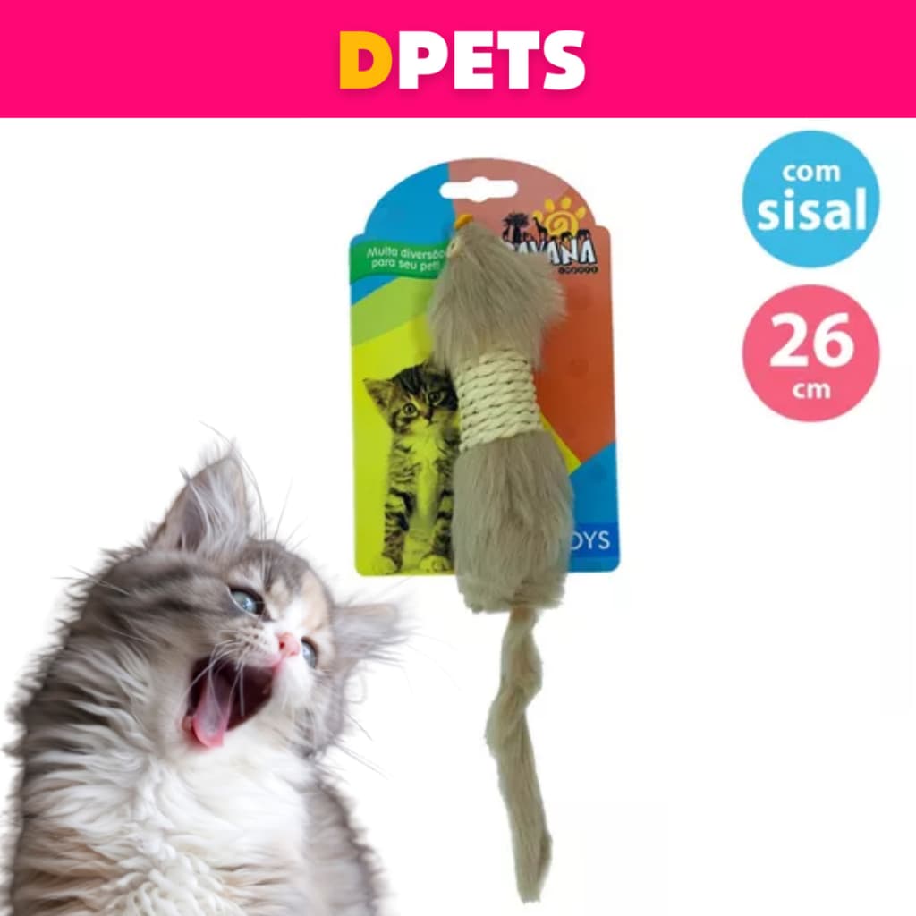Brinquedo Pelúcia com Sisal para Gatos Savana Pet