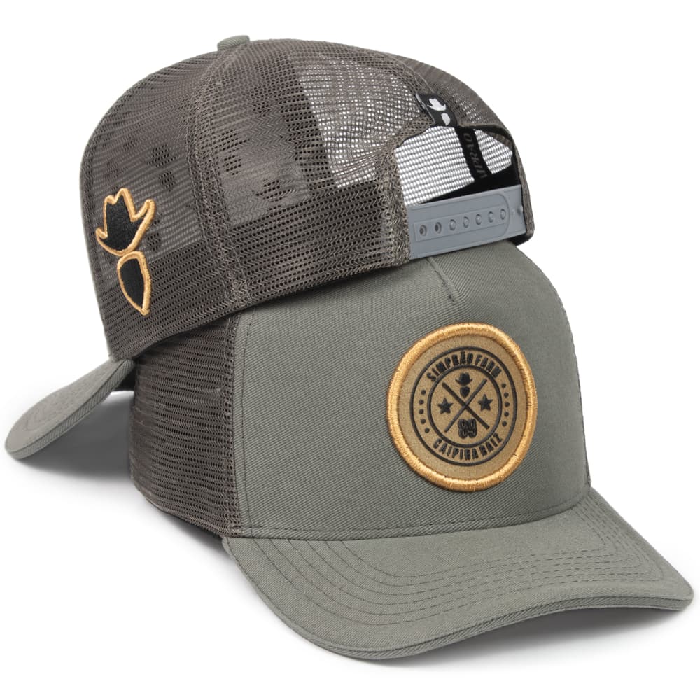 Boné Trucker Country Cowboy Ajustavel Redinha Masculino Simprão Farm Original Sertanejo Aba Curva Telinha Premium