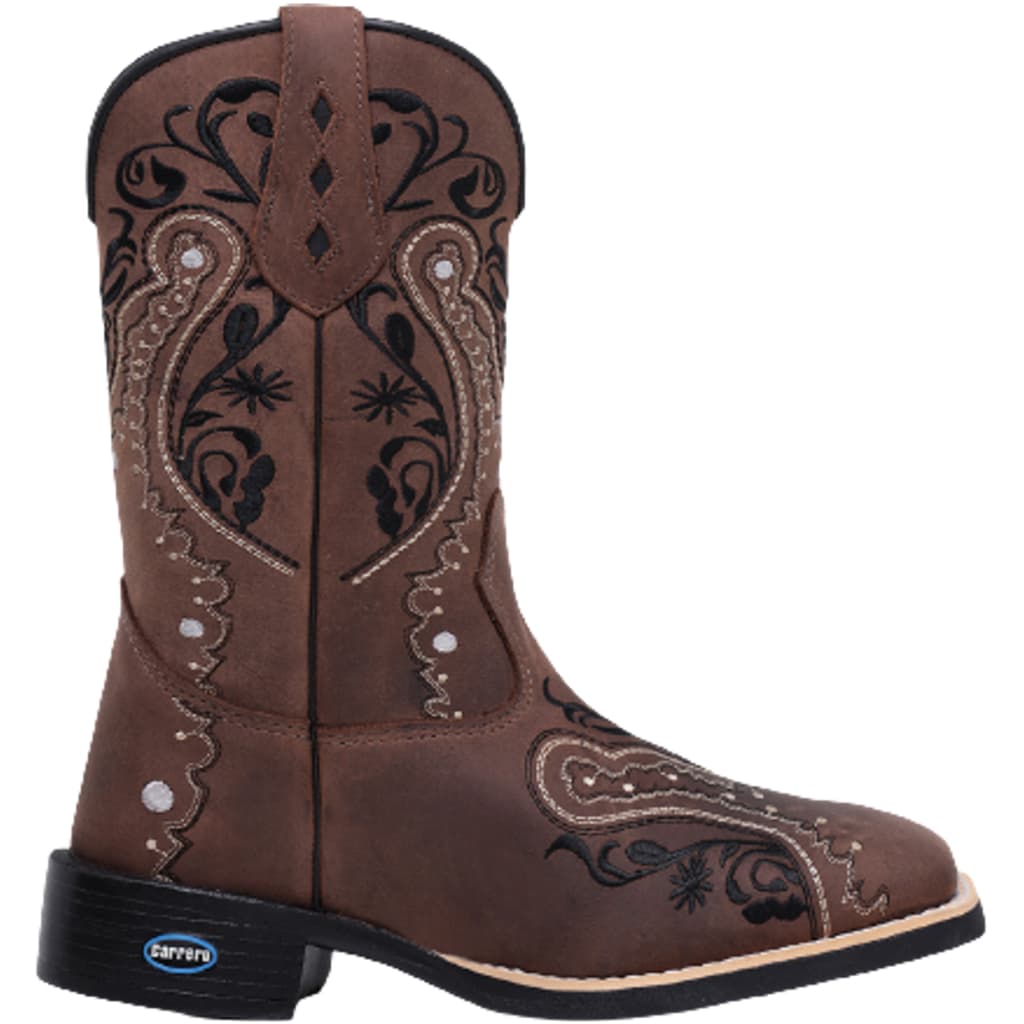 Bota Texana Feminina Couro Moda Country Cano Longo Sola de Borracha
