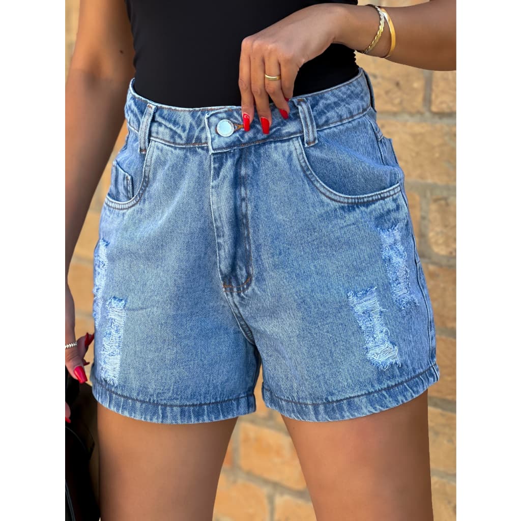 kissmelady 9049  short jeans feminina com rascada Shorts jeans feminino  lisa sem rascada juvenil natural 9049-2