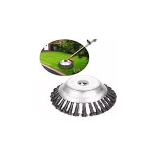 Escova Aço Inox Universal Limpa Tudo 8 Polegadas Para Roçadeira Novidade!