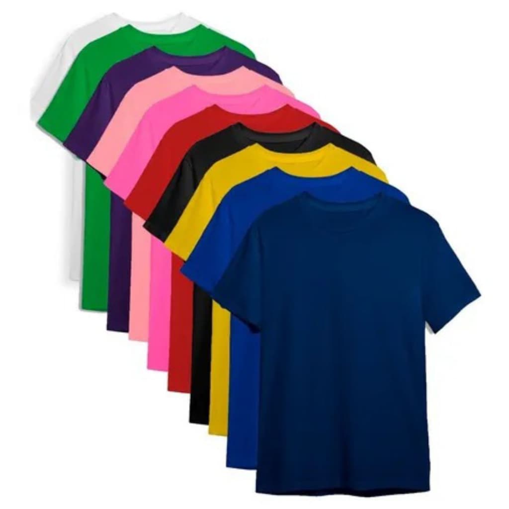 Kit 10 Camisetas Manga Curta 100% Poliéster Abafato Cores Sortidas
