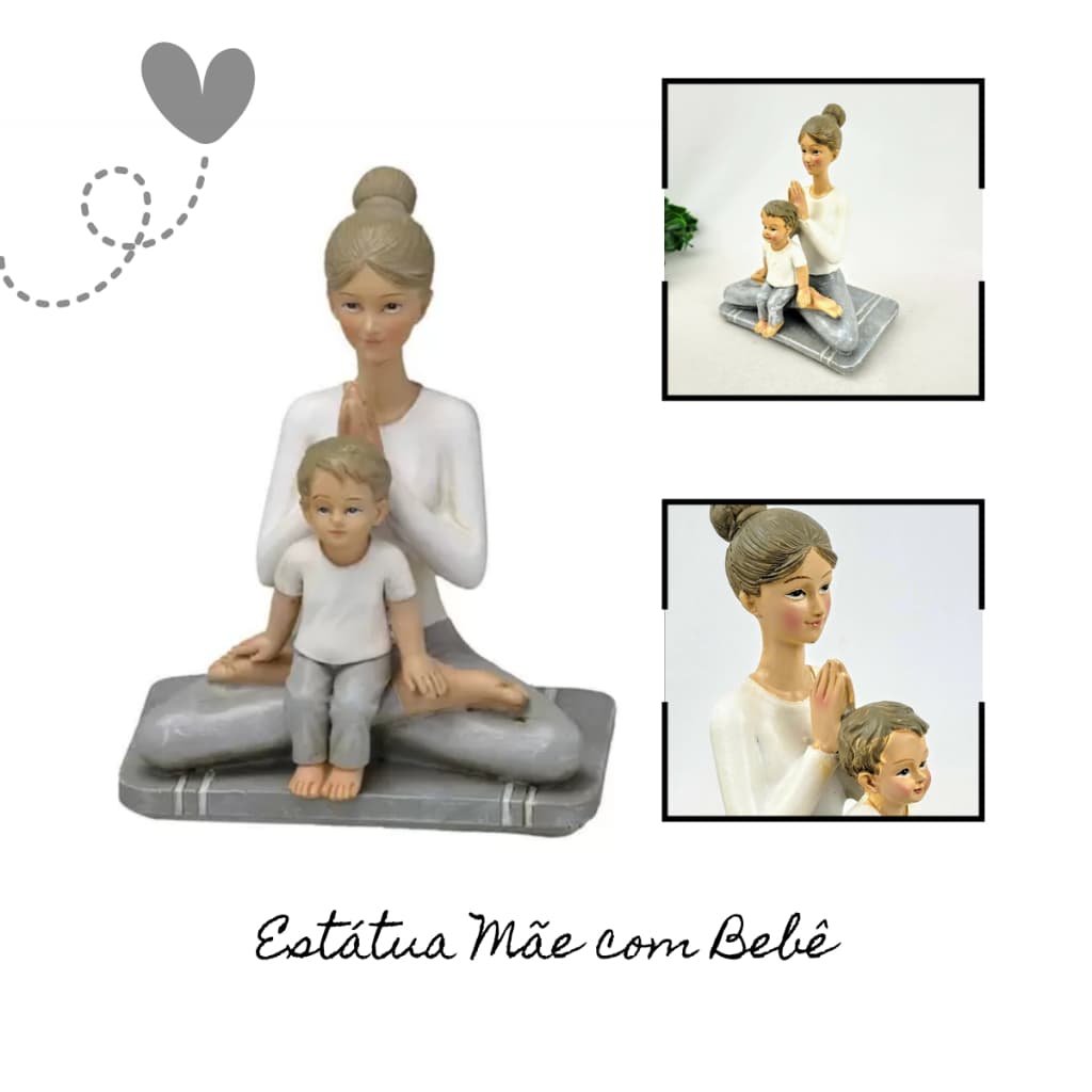 Decoração Rack, Estante, Nicho, Prateleira, Sala Escultura/ estatueta mãe e bebê yoga meditacao alongamento posição Enfeite Decorativo