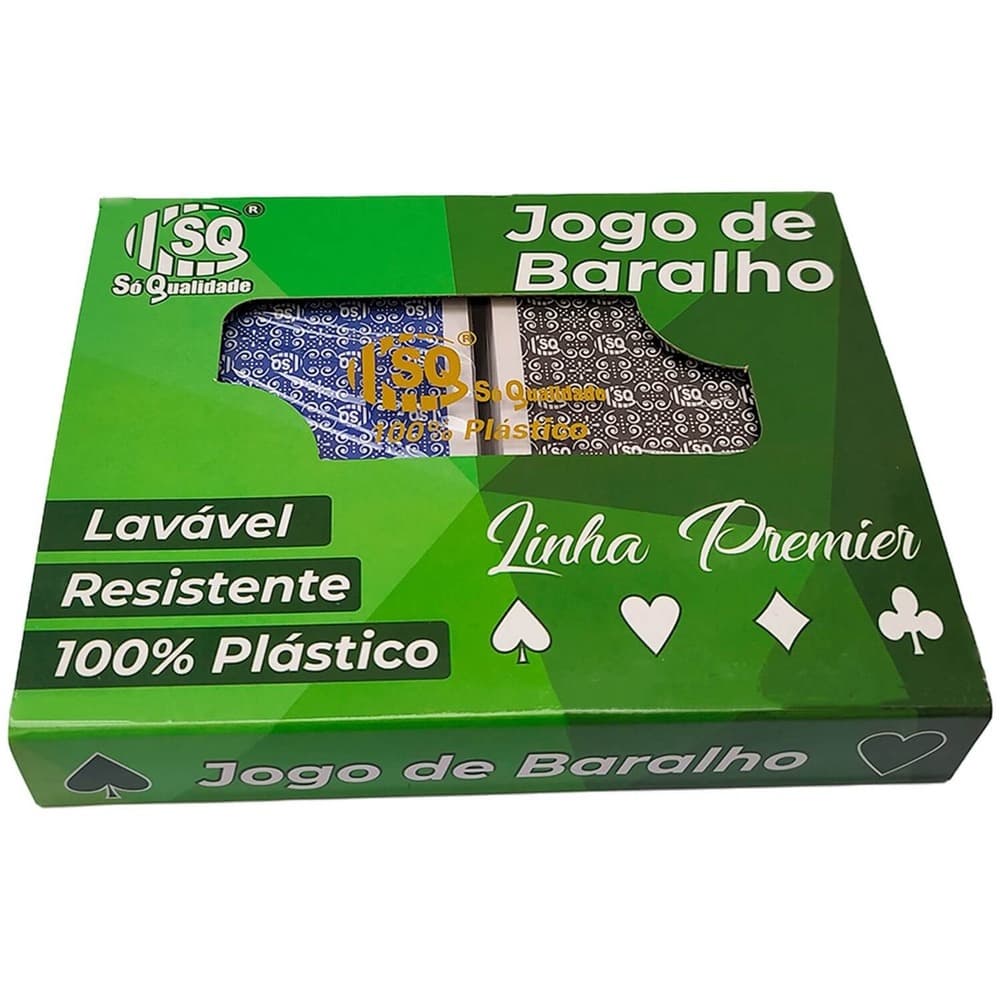 Jogo De Baralho  Plastificado 2 jogos de 54 cartas - Impermeável 100% Plástico