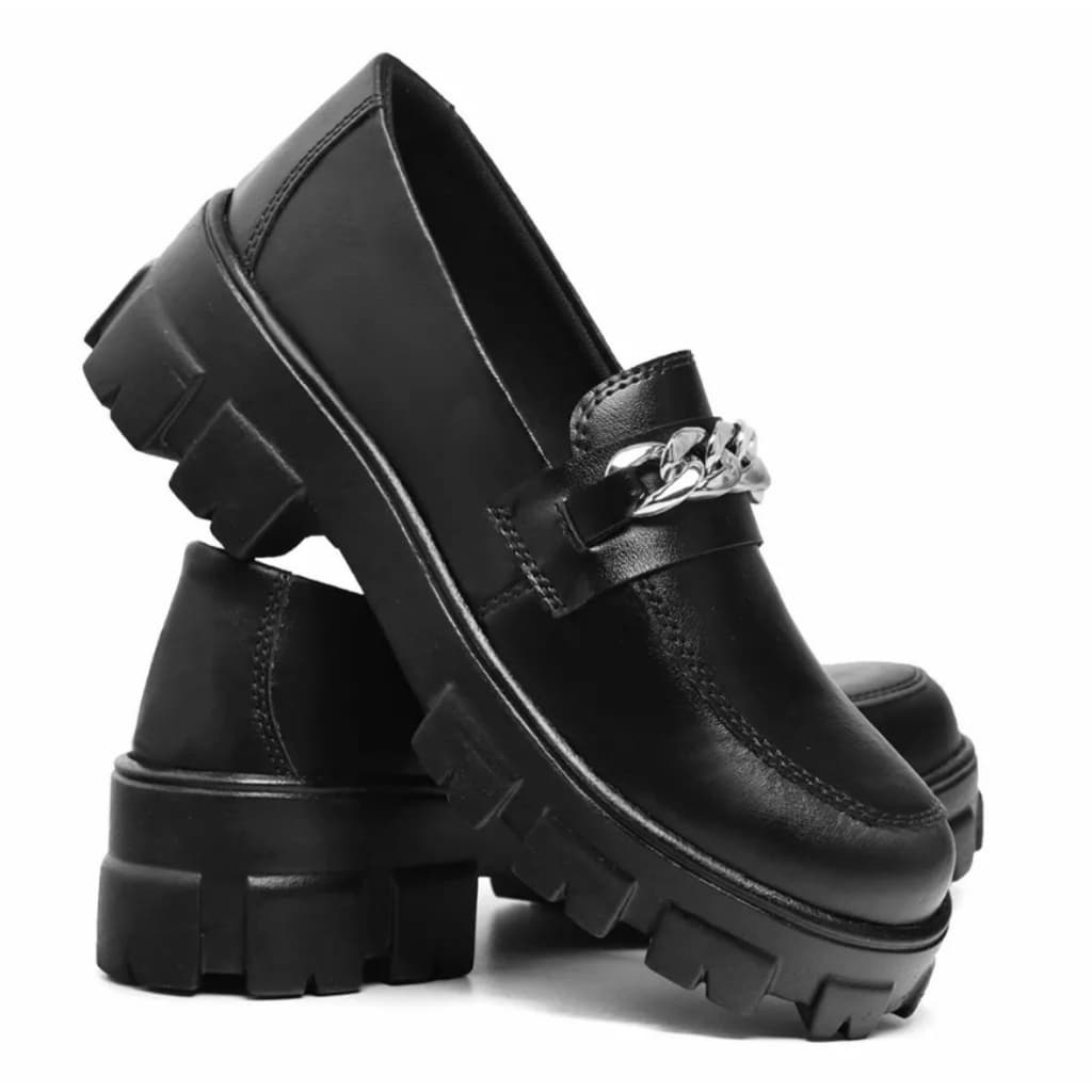 Mocassim Blogueira Feminino Tratorado Plataforma otima qualidade