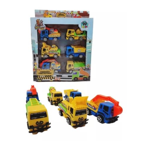 Caminhão De Brinquedo De Construção Para Criança 6 Carrinhos